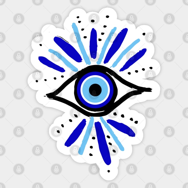 Decorative Evil Eye Sticker by artdamnit